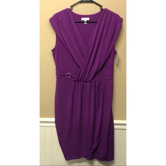 Charter Club Purple Empire Waist Dress Sleeveless Size 12 NWT - Picture 1 of 5
